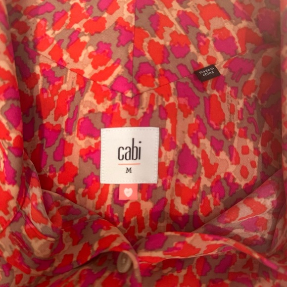 Cabi Heartbreaker Sleeveless Blouse Top Button Front Collared Fall layer Sz M - Picture 5 of 8